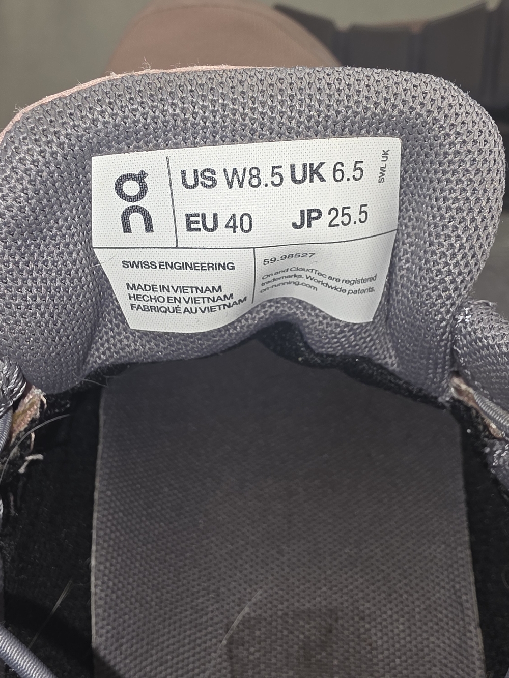 On Running Women’s Cloudrush Running Shoes in Dusty Rose and Gray #76 - Picture 7 of 7